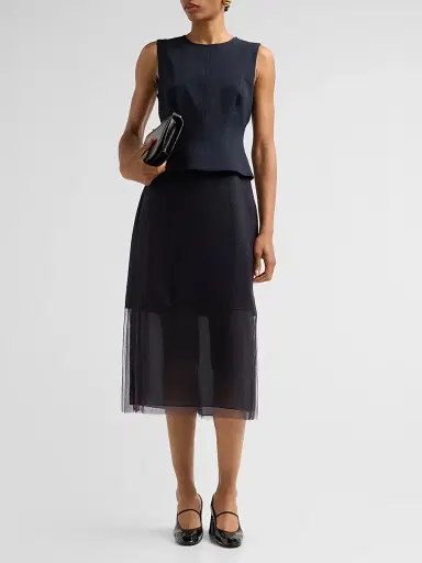 Jason Wu Collection Women's Cady Layered Sleeveless Cocktail Dress | Thumbnail 2