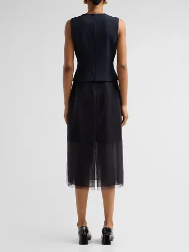 Jason Wu Collection Women's Cady Layered Sleeveless Cocktail Dress | Thumbnail 3