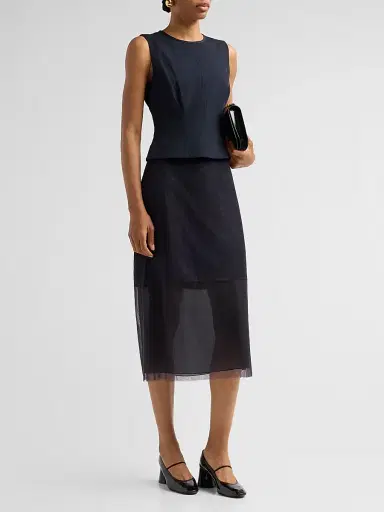 Jason Wu Collection Women's Cady Layered Sleeveless Cocktail Dress | Thumbnail 4