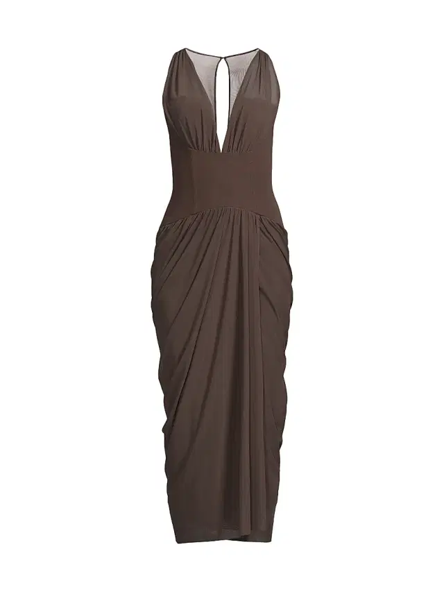 Women's Elara Mesh Midi-Dress - Espresso