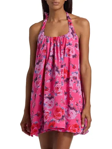 BLACK HALO Women's Lovie Floral Minidress - Rose Fraise - Size 14 | Thumbnail 3