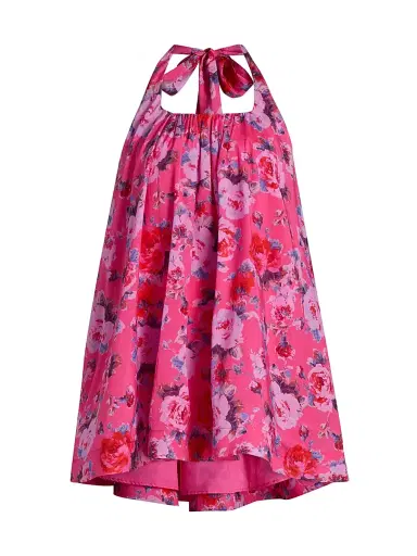 BLACK HALO Women's Lovie Floral Minidress - Rose Fraise - Size 14 | Thumbnail 1