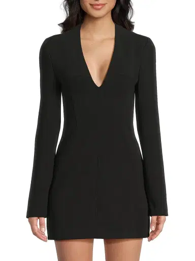 BLACK HALO Women's Kenna Stretch-Crepe Micro-Minidress - Black - Size 10 | Thumbnail 3 BLACK HALO Women's Kenna Stretch-Crepe Micro-Minidress - Black - Size 10 | Thumbnail 3