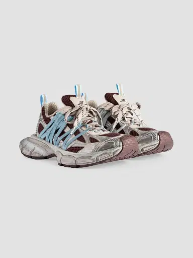 Balenciaga Women's Interlace Sneakers - Brown Beige Blue - Size 11 | Thumbnail 2 Balenciaga Women's Interlace Sneakers - Brown Beige Blue - Size 11 | Thumbnail 2