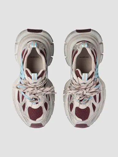 Balenciaga Women's Interlace Sneakers - Brown Beige Blue - Size 11 | Thumbnail 3 Balenciaga Women's Interlace Sneakers - Brown Beige Blue - Size 11 | Thumbnail 3