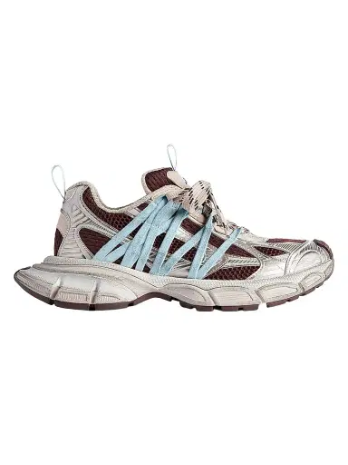 Balenciaga Women's Interlace Sneakers - Brown Beige Blue - Size 11 | Thumbnail 1 Balenciaga Women's Interlace Sneakers - Brown Beige Blue - Size 11 | Thumbnail 1
