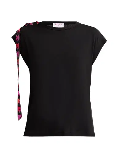 PUCCI Women's L'Alba Jersey Eyelet T-Shirt | Thumbnail 1 PUCCI Women's L'Alba Jersey Eyelet T-Shirt | Thumbnail 1