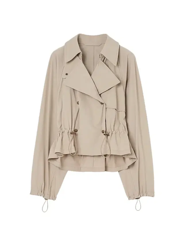 Women's Rosewin Stretch-Nylon Double-Breasted Jacket - Saltmarsh Beige