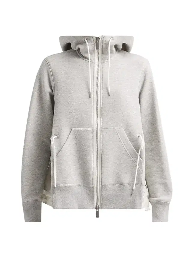 Women's Sponge Sweat Nylon Twill Hoodie - Gray