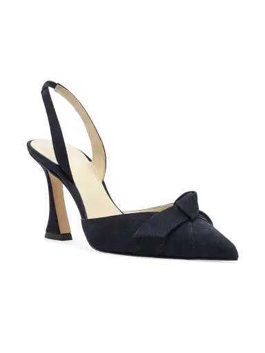 Alexandre Birman Women's Clarita 85MM Suede Slingback Pumps - Navy - Size 12 | Thumbnail 2 Alexandre Birman Women's Clarita 85MM Suede Slingback Pumps - Navy - Size 12 | Thumbnail 2