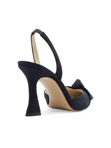 Alexandre Birman Women's Clarita 85MM Suede Slingback Pumps - Navy - Size 12 | Thumbnail 3 Alexandre Birman Women's Clarita 85MM Suede Slingback Pumps - Navy - Size 12 | Thumbnail 3