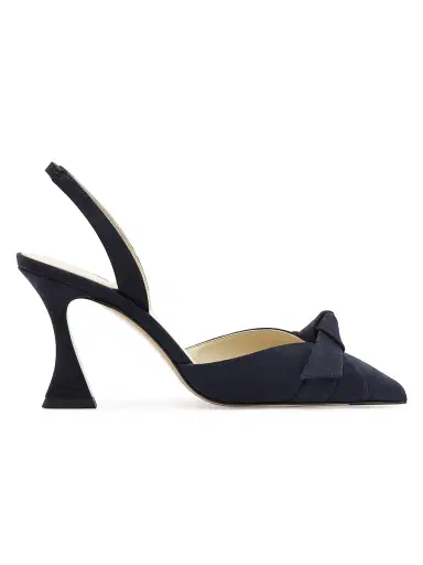 Alexandre Birman Women's Clarita 85MM Suede Slingback Pumps - Navy - Size 12 | Thumbnail 1 Alexandre Birman Women's Clarita 85MM Suede Slingback Pumps - Navy - Size 12 | Thumbnail 1