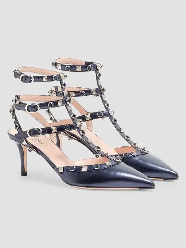 Valentino Garavani Women's Rockstud 65MM Pumps in Laminated Nappa Leather | Thumbnail 2 Valentino Garavani Women's Rockstud 65MM Pumps in Laminated Nappa Leather | Thumbnail 2