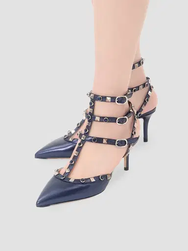 Valentino Garavani Women's Rockstud 65MM Pumps in Laminated Nappa Leather | Thumbnail 7 Valentino Garavani Women's Rockstud 65MM Pumps in Laminated Nappa Leather | Thumbnail 7