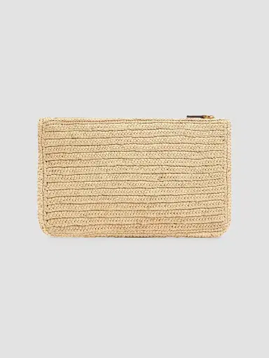 Valentino Garavani Women's Raffiachat Raffia Clutch with Embroidery - Natural | Thumbnail 5 Valentino Garavani Women's Raffiachat Raffia Clutch with Embroidery - Natural | Thumbnail 5