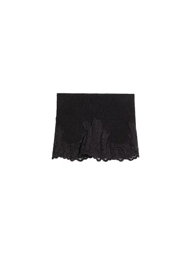 Valentino Garavani Women's VLogo Signature Cashmere and Lace Headband - Black