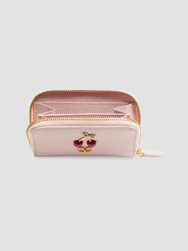 Valentino Garavani Women's Zip Wallet in Grainy Calfskin - Rose Quartz | Thumbnail 2