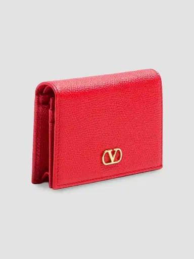 Valentino Garavani Women's VLogo Signature Grainy Calfskin Leather Wallet | Thumbnail 4