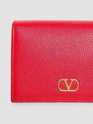 Valentino Garavani Women's VLogo Signature Grainy Calfskin Leather Wallet | Thumbnail 5