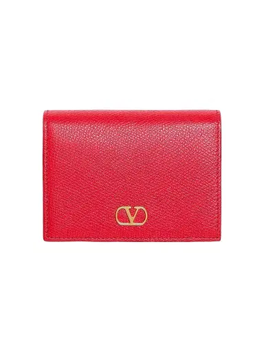 Valentino Garavani Women's VLogo Signature Grainy Calfskin Leather Wallet | Thumbnail 1