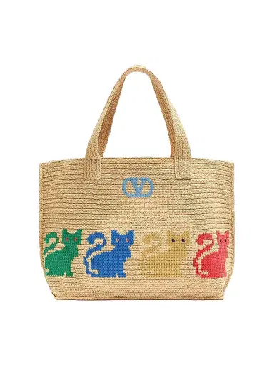 Valentino Garavani Women's Raffia Tote Bag | Thumbnail 1 Valentino Garavani Women's Raffia Tote Bag | Thumbnail 1