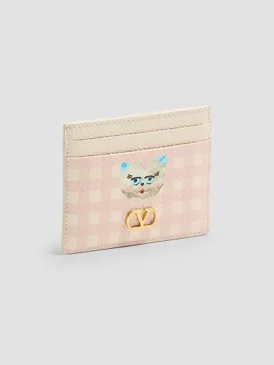 Valentino Garavani Women's VLogo Signature Le Chat De La Maison Cardholder - Pink | Thumbnail 2