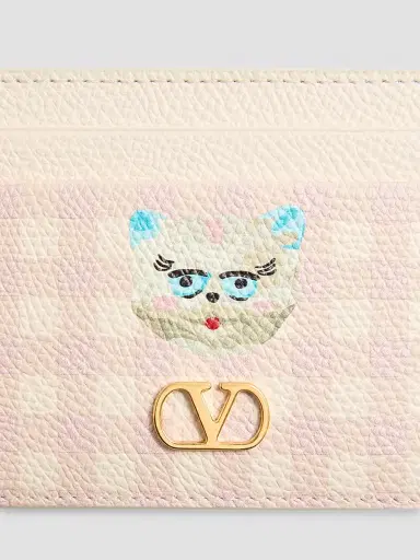 Valentino Garavani Women's VLogo Signature Le Chat De La Maison Cardholder - Pink | Thumbnail 5