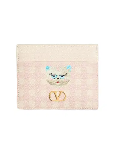 Valentino Garavani Women's VLogo Signature Le Chat De La Maison Cardholder - Pink | Thumbnail 1