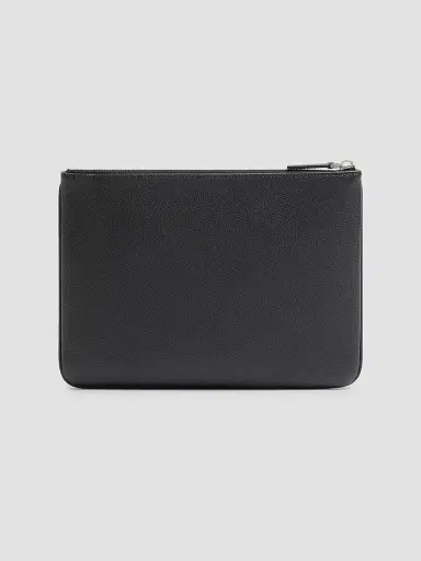 Valentino Garavani Men's VLogo Signature Grainy Calfskin Pouch - Black | Thumbnail 3 Valentino Garavani Men's VLogo Signature Grainy Calfskin Pouch - Black | Thumbnail 3