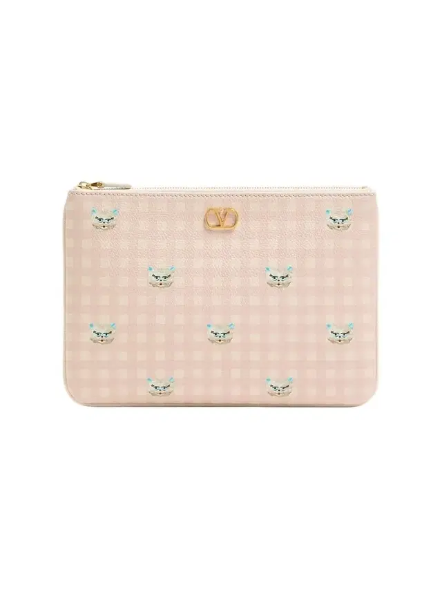 Valentino Garavani Women's Le Chat De La Maison Clutch in Grainy Calfskin - Pink