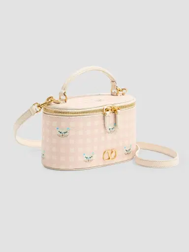 Valentino Garavani Women's Vanity Bag in Le Chat De La Maison Grainy Calfskin - Pink Ivory | Thumbnail 4