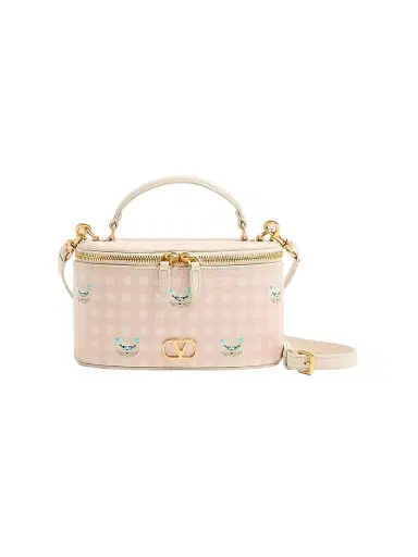 Valentino Garavani Women's Vanity Bag in Le Chat De La Maison Grainy Calfskin - Pink Ivory | Thumbnail 1