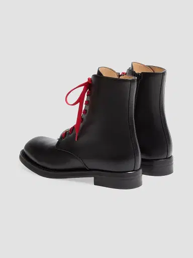 Valentino Garavani Men's Punx Calfskin Combat Boots - Black | Thumbnail 3 Valentino Garavani Men's Punx Calfskin Combat Boots - Black | Thumbnail 3