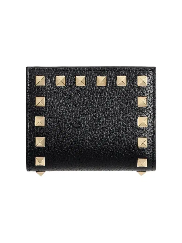 Women's Rockstud Wallet in Grainy Calfskin - Black Women's Rockstud Wallet in Grainy Calfskin - Black