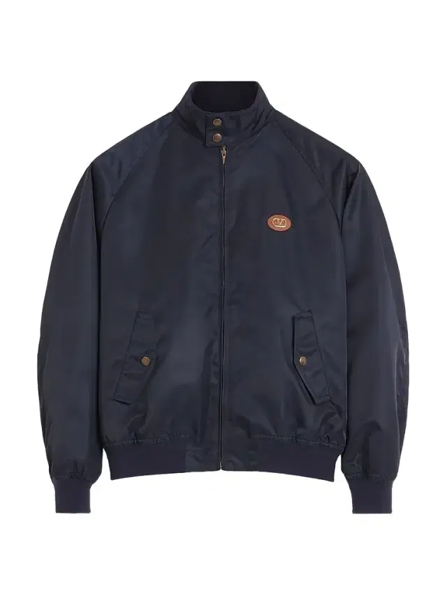 Valentino Garavani Men's Nylon Blouson Jacket with VLogo Patch - Navy