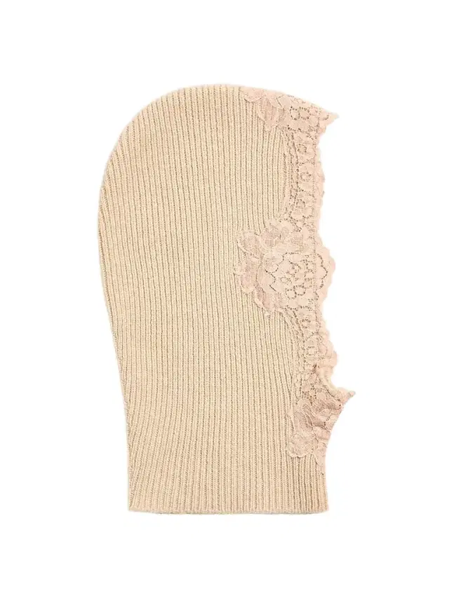 Women's VLogo Signature Cashmere and Lace Hood - Alabaster