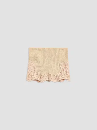 Valentino Garavani Women's VLogo Signature Cashmere and Lace Headband - Alabaster | Thumbnail 2