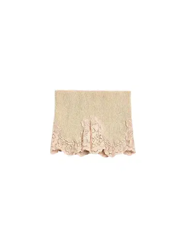Valentino Garavani Women's VLogo Signature Cashmere and Lace Headband - Alabaster | Thumbnail 1