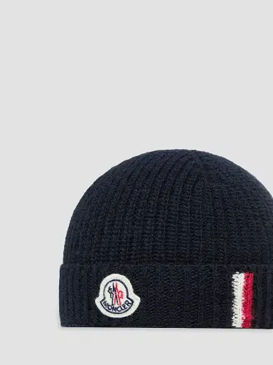 Moncler Baby Boy's & Little Boy's Beanie Hat in Wool | Thumbnail 3 Moncler Baby Boy's & Little Boy's Beanie Hat in Wool | Thumbnail 3