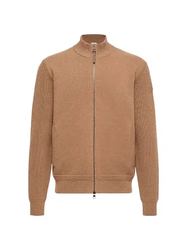 Moncler Men's Cardigan in Wool and Cashmere - Light Brown - Size XXL | Thumbnail 1 Moncler Men's Cardigan in Wool and Cashmere - Light Brown - Size XXL | Thumbnail 1
