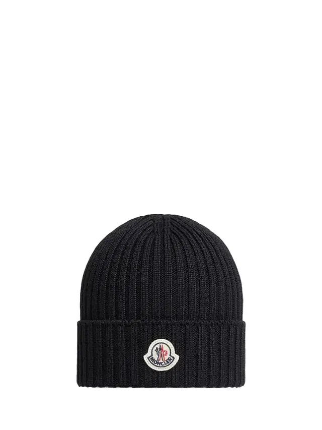 Moncler Little Boy's & Boy's Beanie Hat in Wool - Black