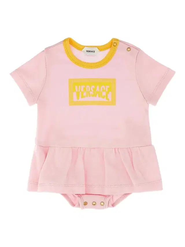 Versace Baby Girl's Logo Romper - Pink 9 Months