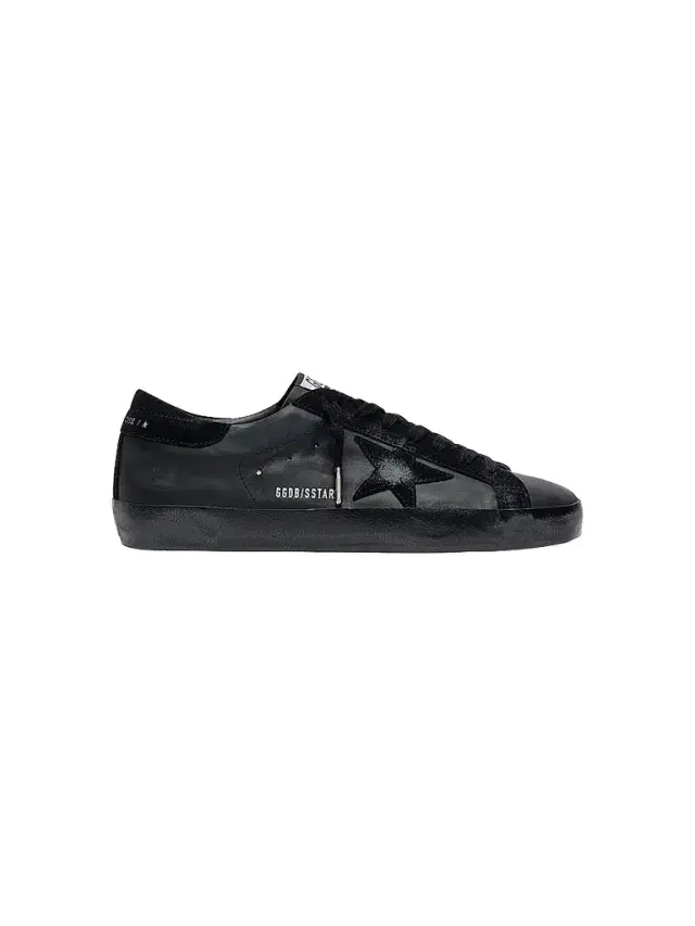 Golden Goose Men's Super-Star Leather Low-Top Sneakers - Black