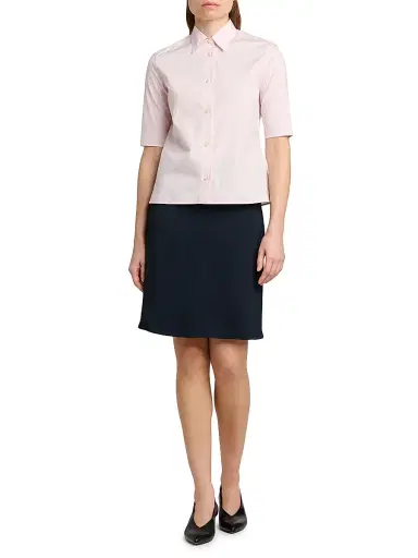 Jil Sander Women's Cotton Poplin Short-Sleeve Shirt - Rose - Size 8 | Thumbnail 2 Jil Sander Women's Cotton Poplin Short-Sleeve Shirt - Rose - Size 8 | Thumbnail 2