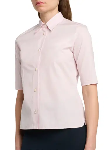 Jil Sander Women's Cotton Poplin Short-Sleeve Shirt - Rose - Size 8 | Thumbnail 6 Jil Sander Women's Cotton Poplin Short-Sleeve Shirt - Rose - Size 8 | Thumbnail 6