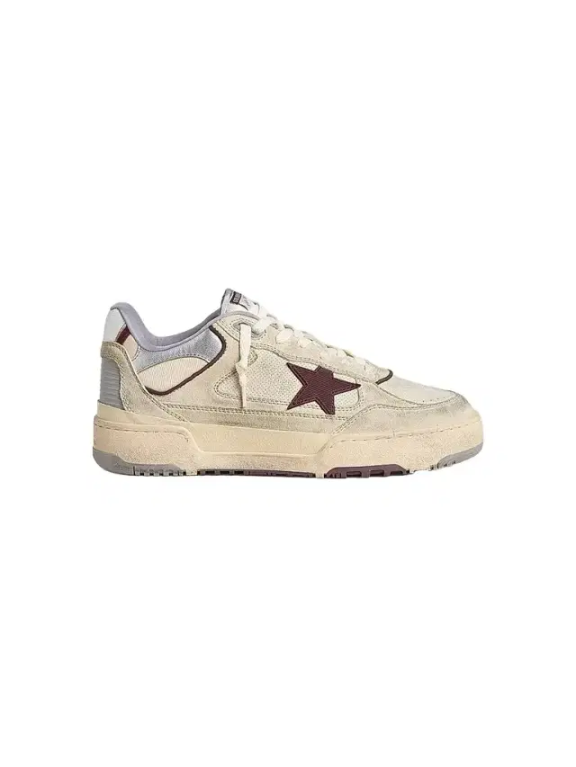 Golden Goose Men's Forty2 Nabuk Chunky Leather Low-Top Sneakers - Marble Off White Silver Grey