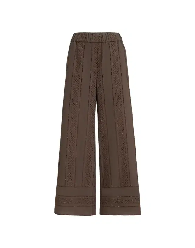 Brunello Cucinelli Broderie anglaise track trousers