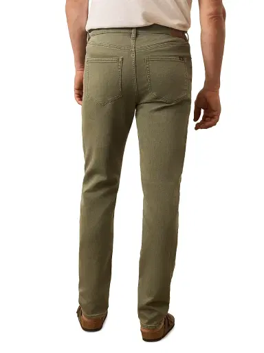Faherty Brand Men's Stretch Terry Five-Pocket Pants - Island Olive - Size 30 | Thumbnail 3