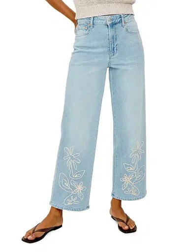 RAILS Women's Getty Embroidered Wide-Leg Crop Jeans - Lelani Embroidered - Size 32 | Thumbnail 3 RAILS Women's Getty Embroidered Wide-Leg Crop Jeans - Lelani Embroidered - Size 32 | Thumbnail 3