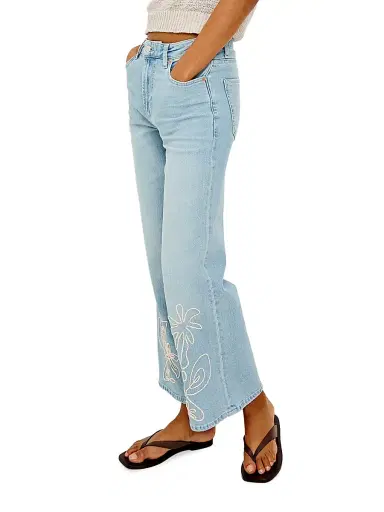 RAILS Women's Getty Embroidered Wide-Leg Crop Jeans - Lelani Embroidered - Size 32 | Thumbnail 4 RAILS Women's Getty Embroidered Wide-Leg Crop Jeans - Lelani Embroidered - Size 32 | Thumbnail 4